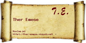 Ther Emese névjegykártya